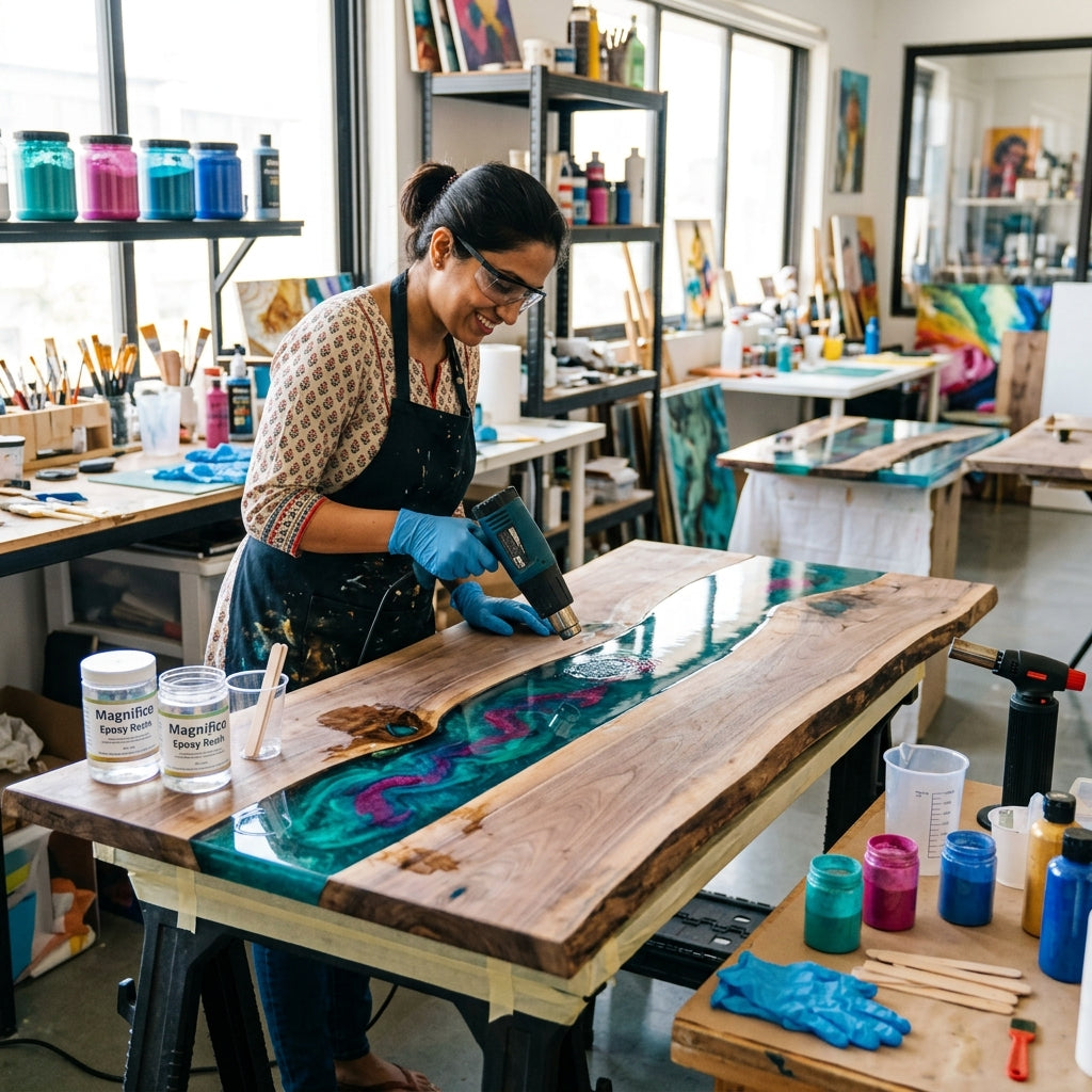Indian resin artist