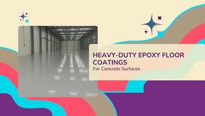 Large industrial warehouse with shiny heavy-duty epoxy floor coating on concrete surface