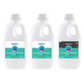 Three bottles of 12H Crystal Art Resin in white, each with a label indicating the product name and mix ratio.