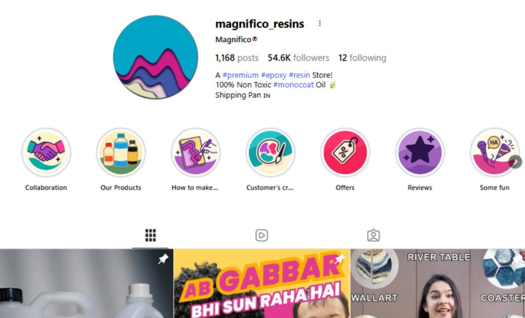Magnifico Resins Instagram