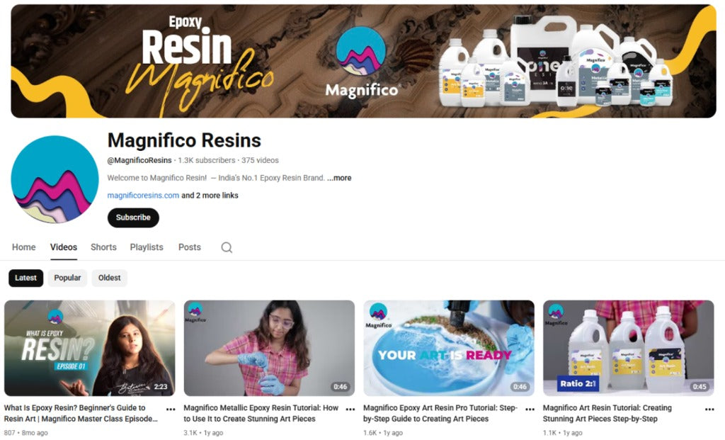 Magnifico Resins YouTube